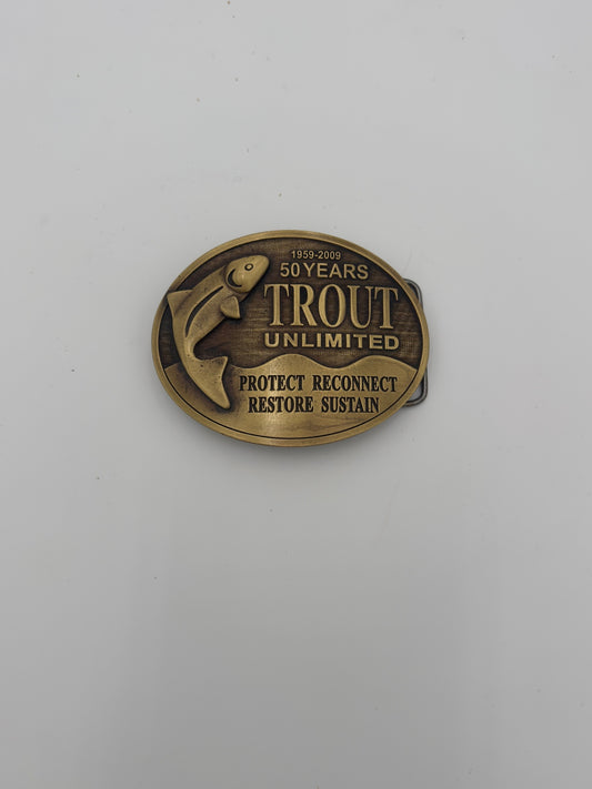 50th Anniversary Trout Unlimited Belt Buckle